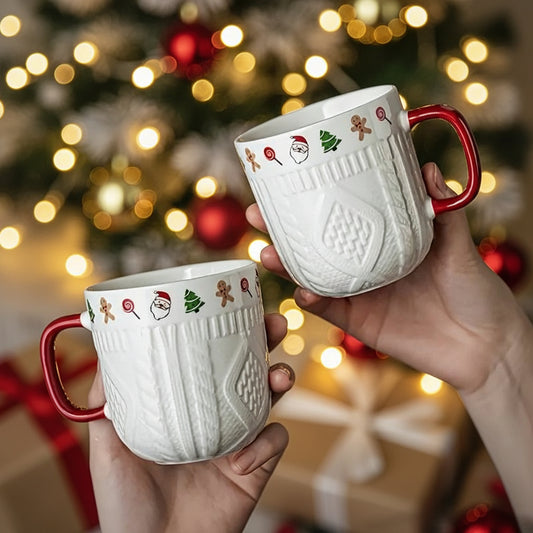 Feestelijke Keramische Mok Set – 2 Stuks