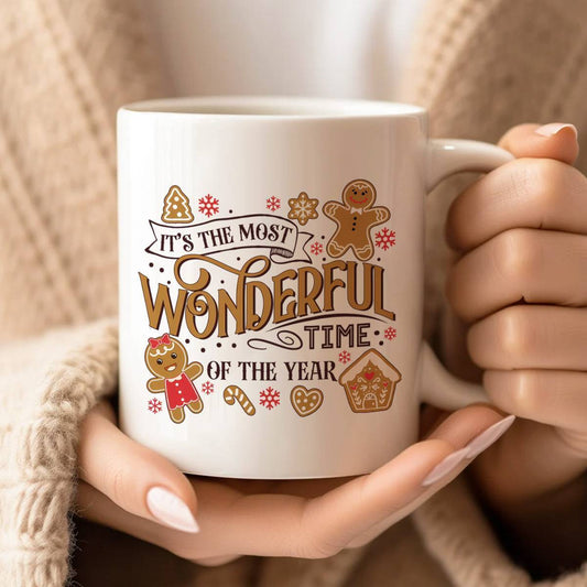 "Most Wonderful Time" Keramische Kerstmok