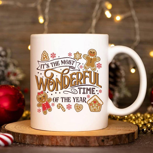 "Most Wonderful Time" Keramische Kerstmok